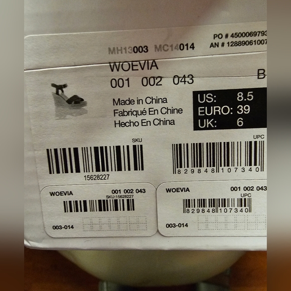 Aldo Women's Woevia size 8.5Wedge Sandals Black Leather Espadrille Wedge Strappy - Picture 7 of 8